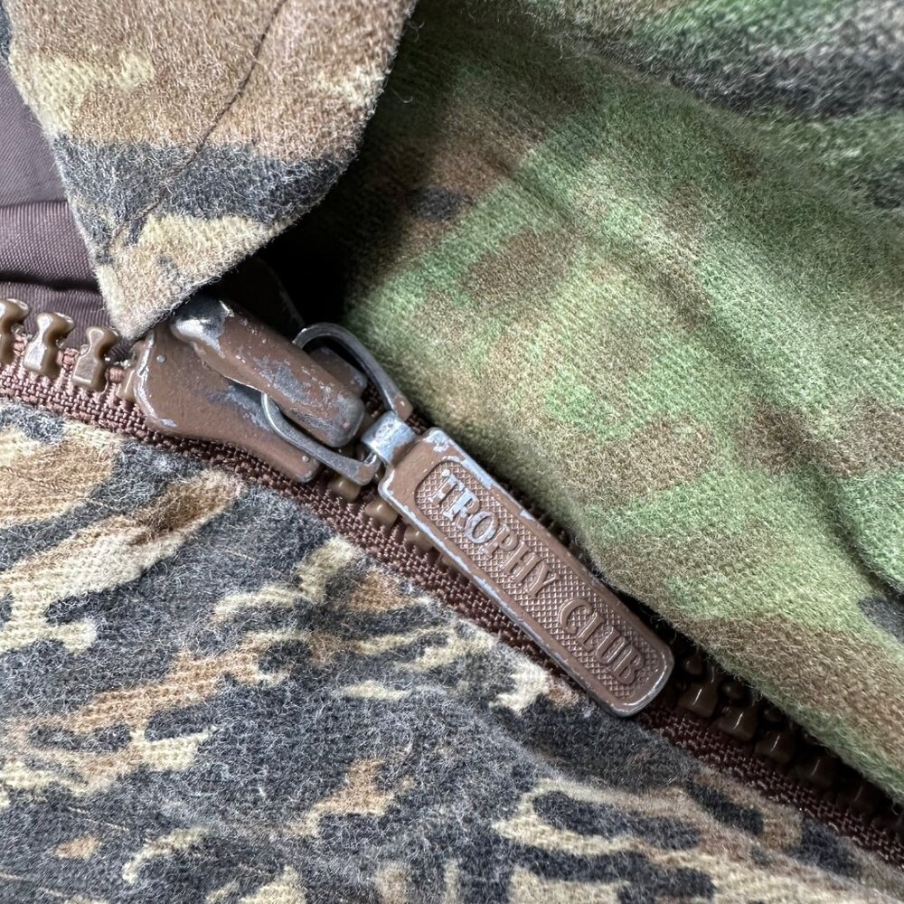 Vintage Hunting Camo Jacket Coat Medium Korea Blue Bill Red Head Camouflage 90s - Picture 6 of 10
